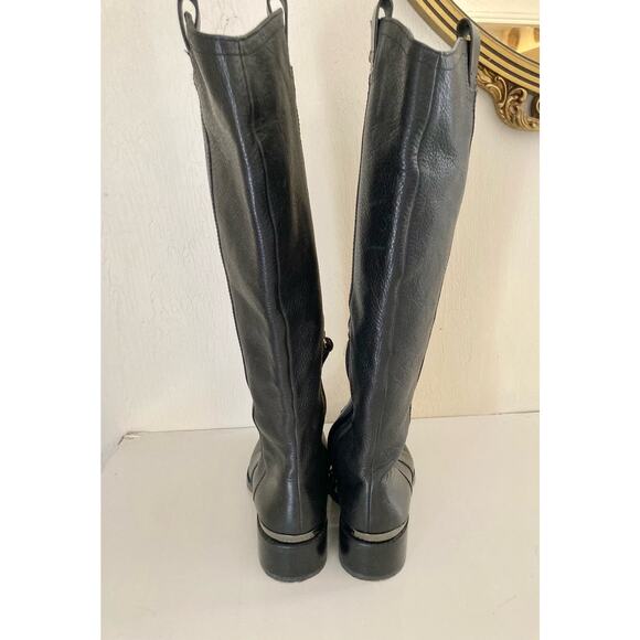 Louise Et Cie Women's Black Leather Boots Tall Riding Size 7.5M - Picture 5 of 11